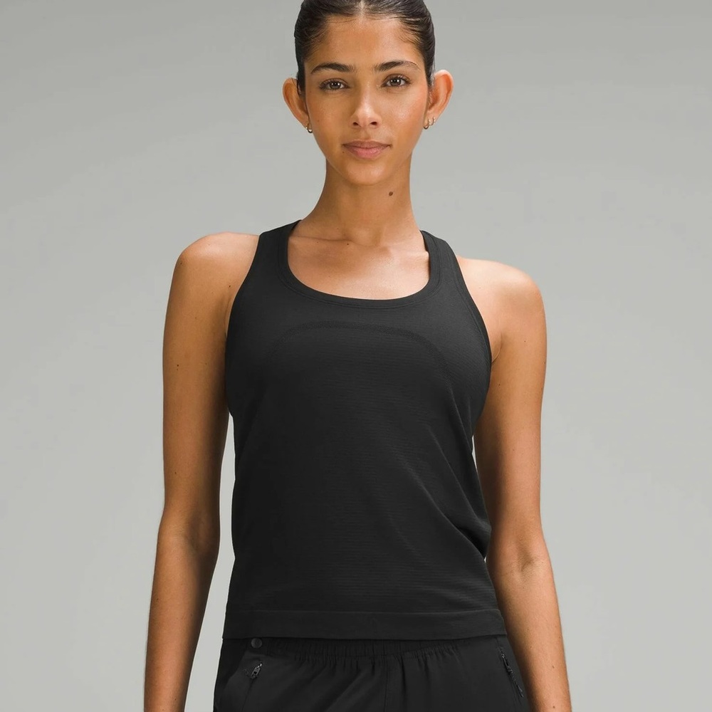 lululemon swiftly tech race length racerback tank top in black